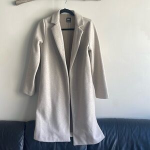 Zara Cream Tan Dress Coat